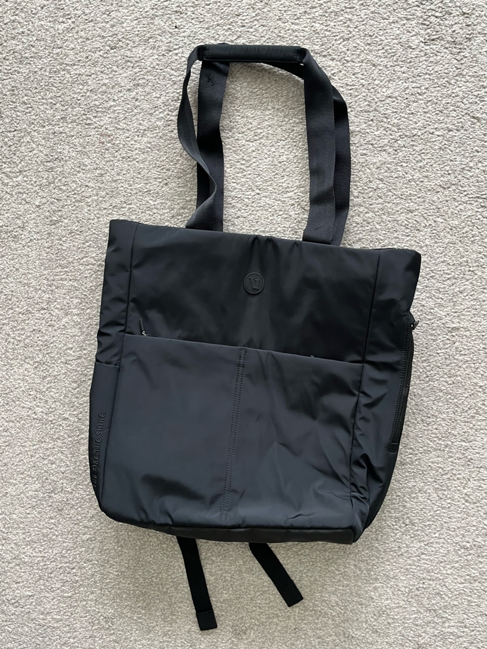Like New Vuori Black V1 Convertible Tote Backpack Retails $118